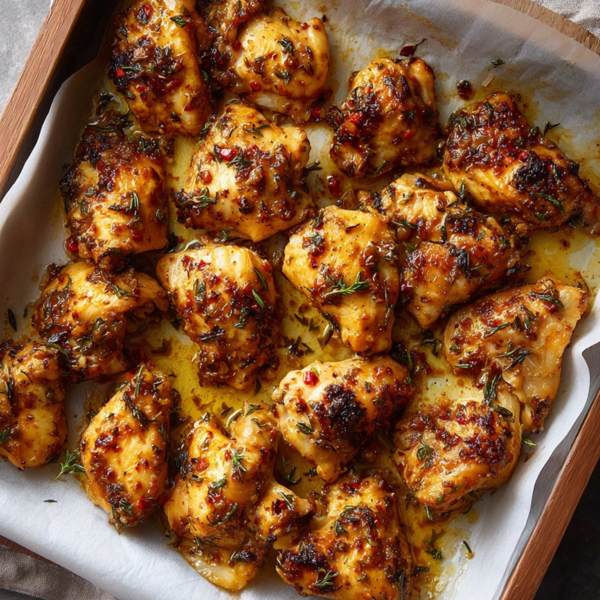 Top-down view of four grilled chicken pitas on a wooden plate, filled with seasoned chicken strips, shredded lettuce, purple cabbage, and drizzled with creamy herby ranch sauce. Halved cherry tomatoes and a small bowl of ranch dressing are on the side, showcasing a colorful, fresh meal presentation.